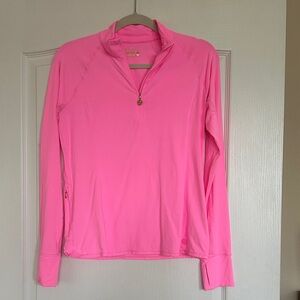 Lilly Pulitzer Bright Pink Quarter-Zip Performance Pullover